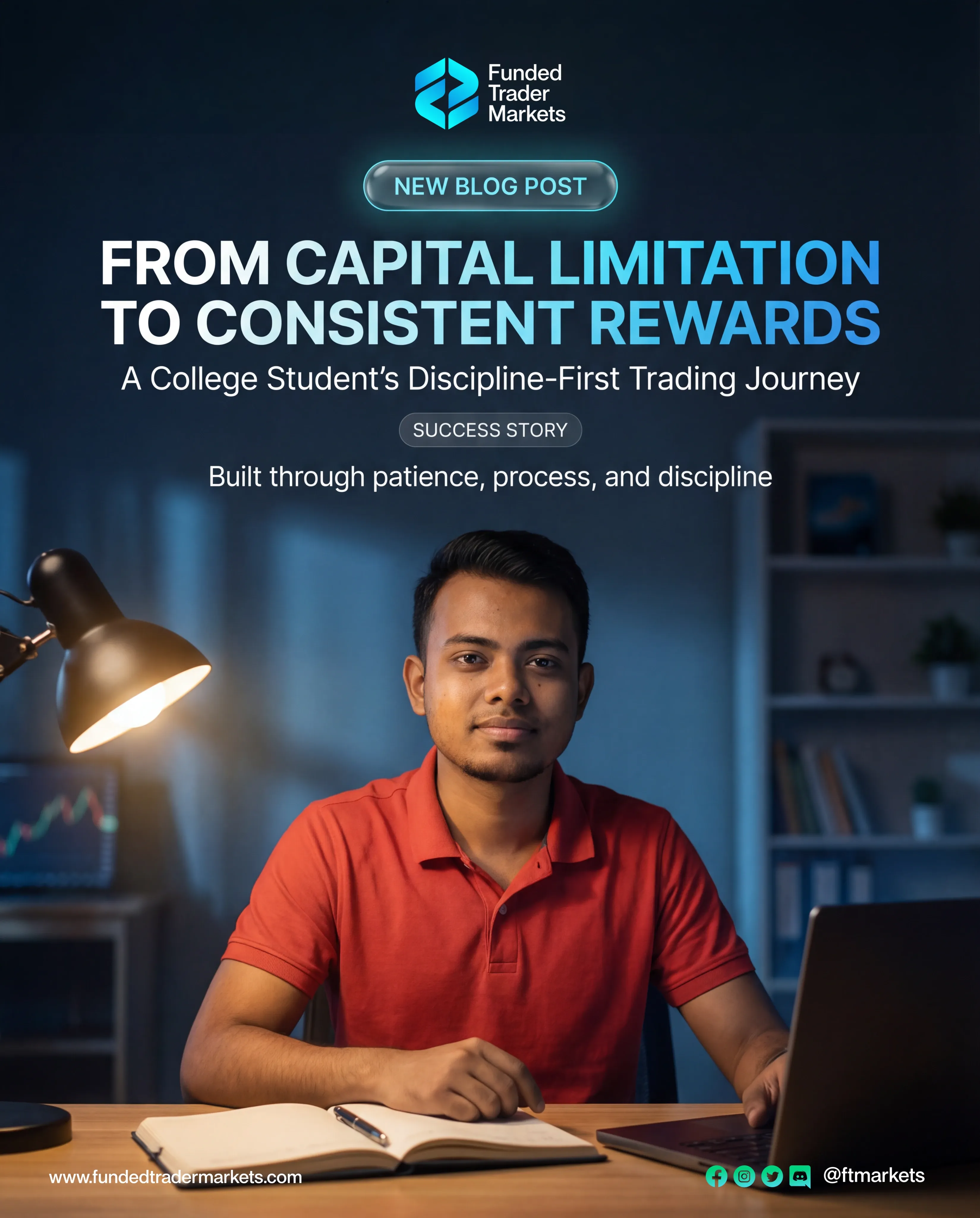 Trader following a structured strategy to pass a prop firm challenge